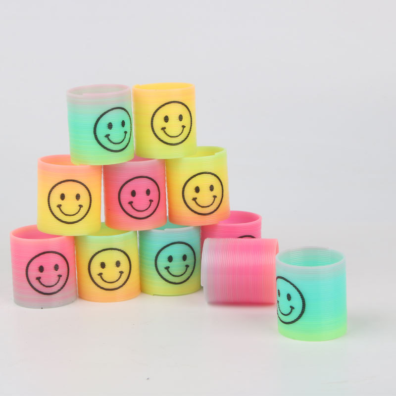 迷你笑脸彩虹圈80后怀旧弹力圈地摊奖品伸缩魔术圈幼儿园玩具批发详情5