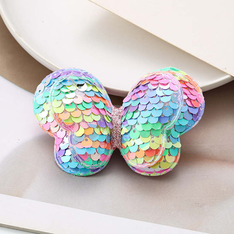 2025新款亮片蝴蝶发绳儿童发圈蝴蝶结扎高马尾头绳女孩橡皮筋头饰详情9