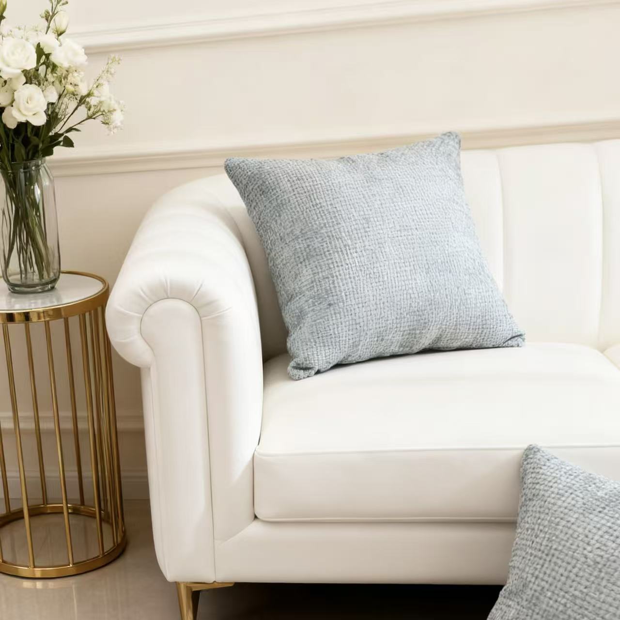 Cross-border Nordic solid color Chenille texture throw pillows, living room sofa cushions, bedroom headboard backrests, home soft furnishings pic 4