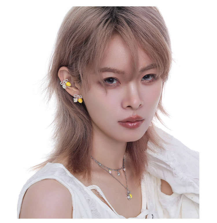 【 Customization 】 Dopamine Lemon Story Series Earrings, original design for women, sweet and fresh summer stud earrings pic 9