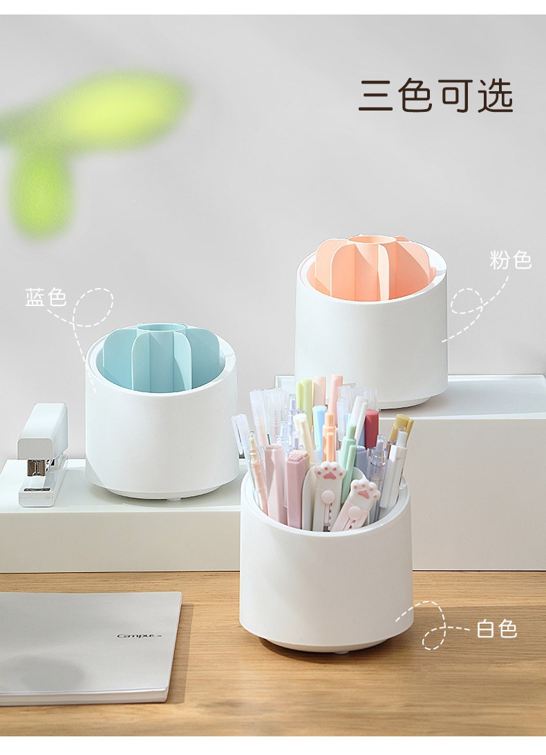 工厂定制化妆刷收纳桶防尘旋转刷筒透明亚克力盒口红化妆品收纳盒 pic 16