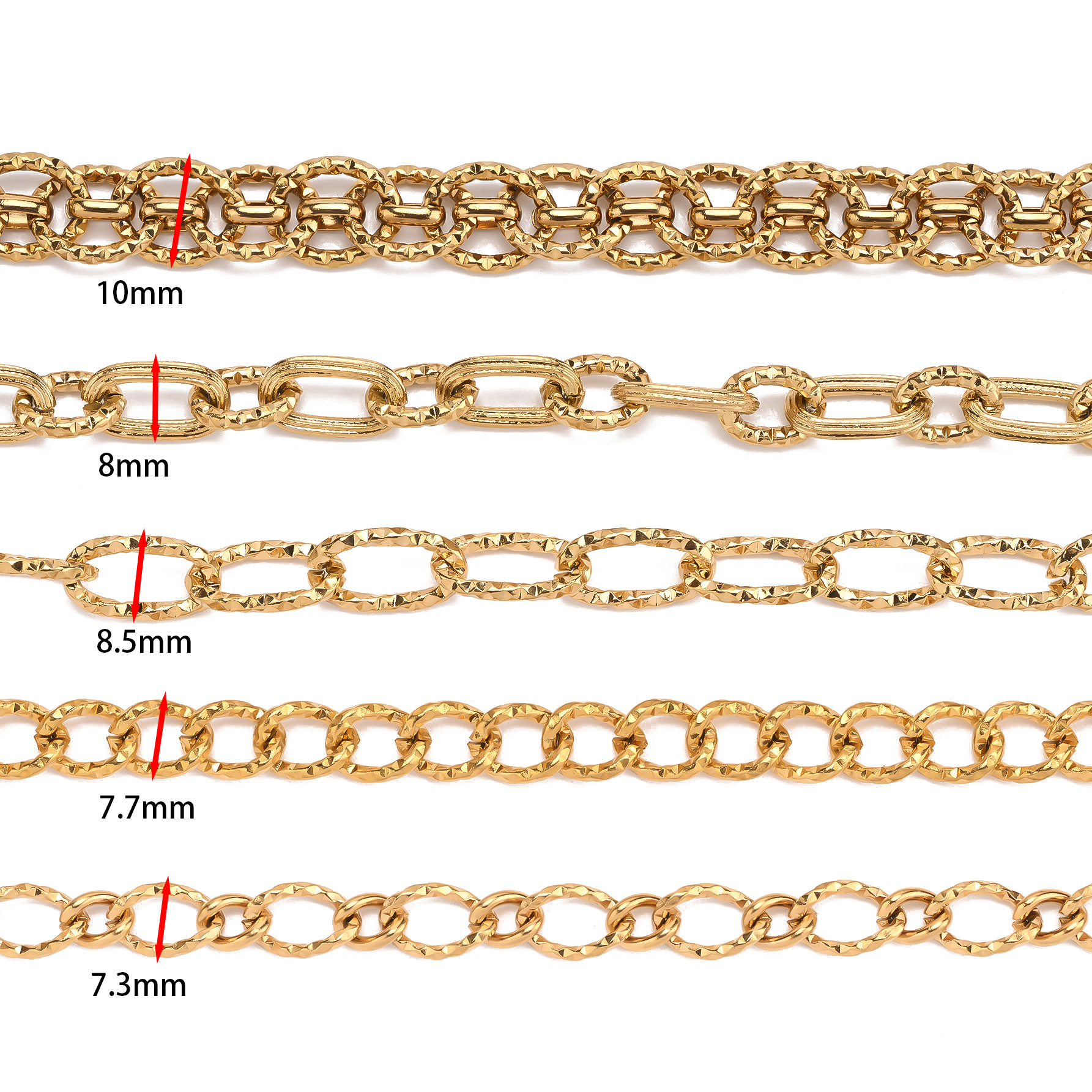 Multi-specification stainless steel starry sky chain PVD vacuum electroplated jewelry making necklace DIY jewelry pendant pic 1