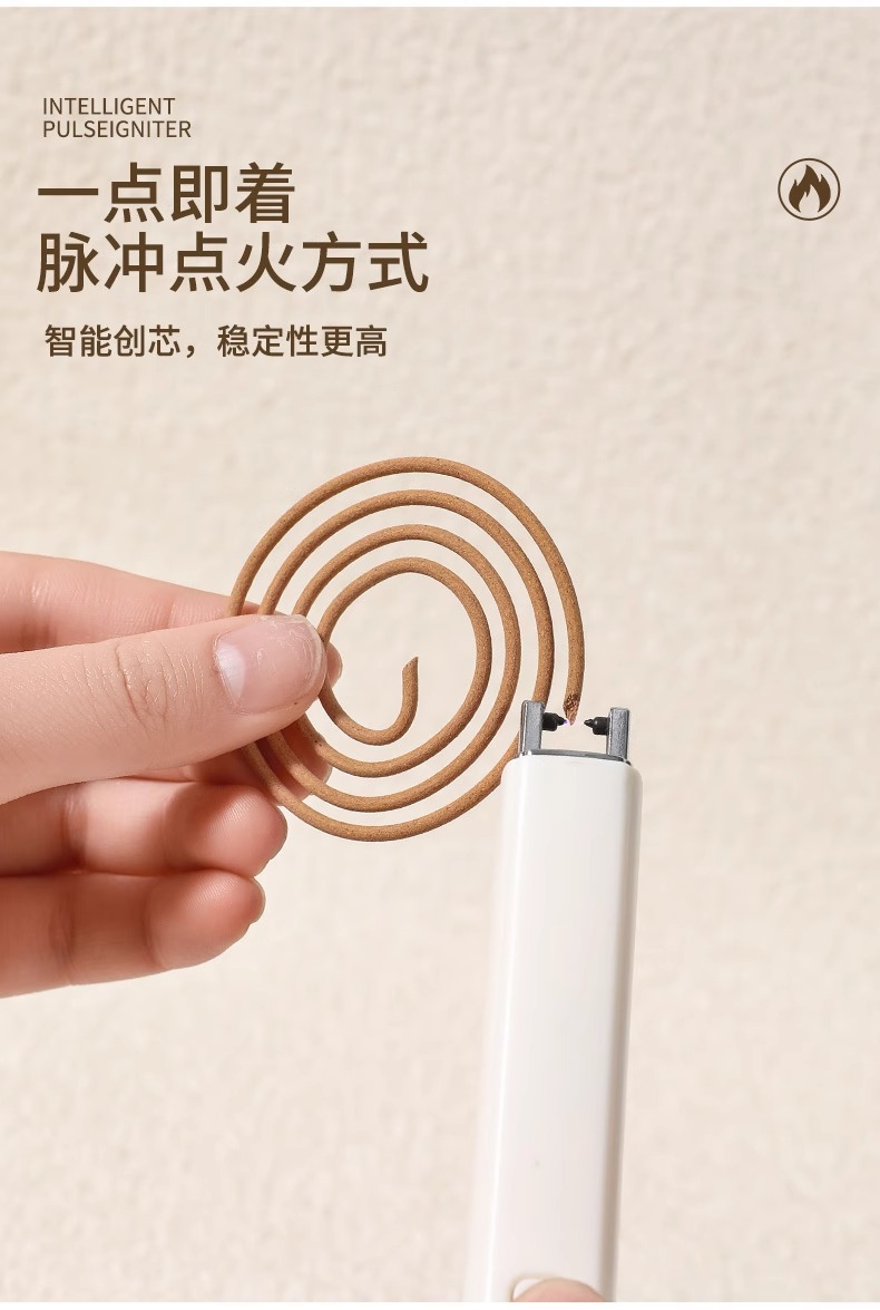 香薰点火器脉冲蜡烛电子煤气燃气灶点火棒家用充电款打火机长手柄详情7