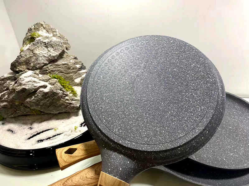 Maifan stone smokeless pancake pan, PIZZA pan, non-stick flying pancake pan, pancake pan, multi-grain multi-layer pancake pan, flat pan pic 3