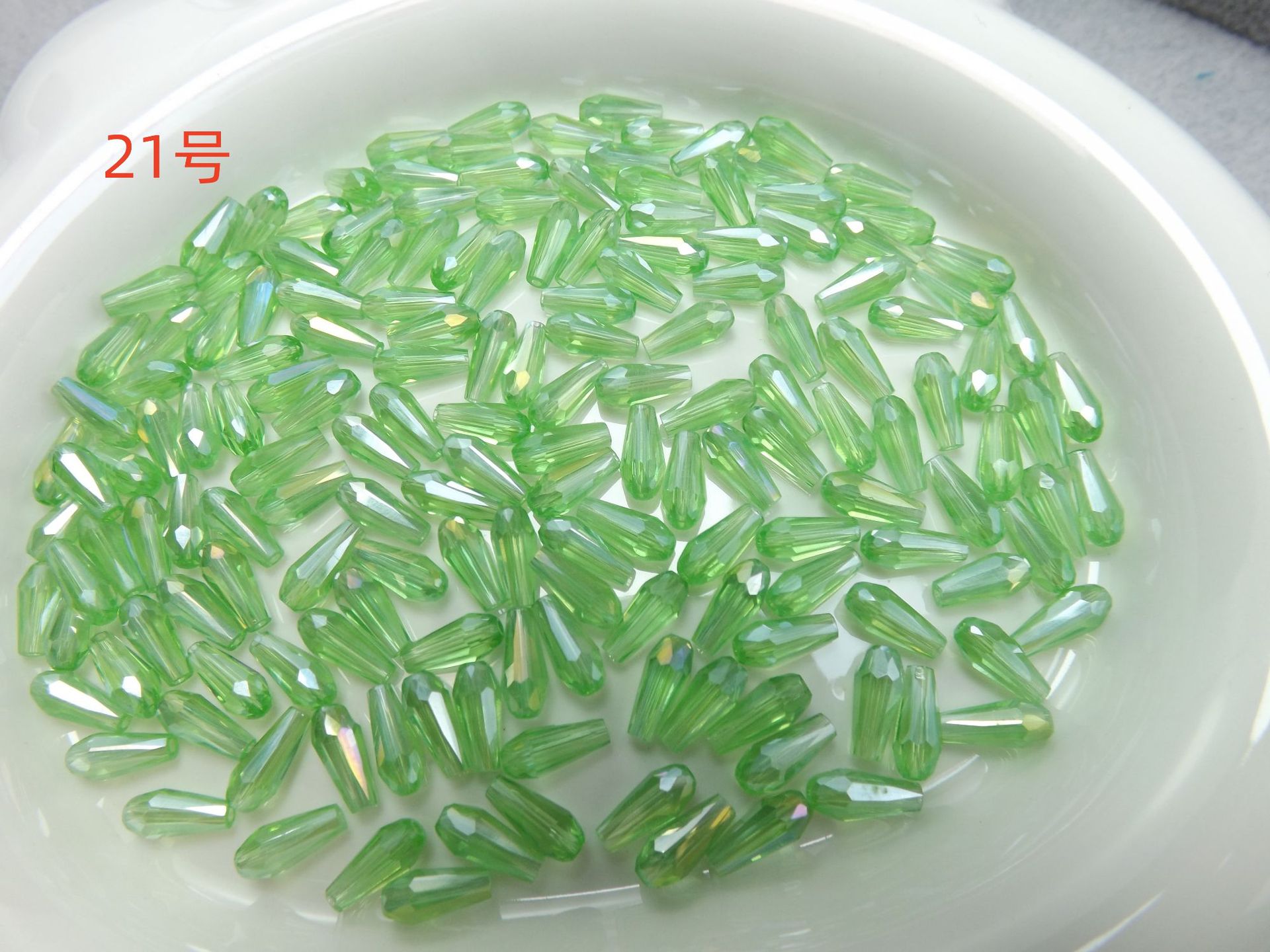 4mm*9mm长水滴人鱼泪晶晶diy水晶饰品配件玻璃珠子长水滴晶晶配件详情14