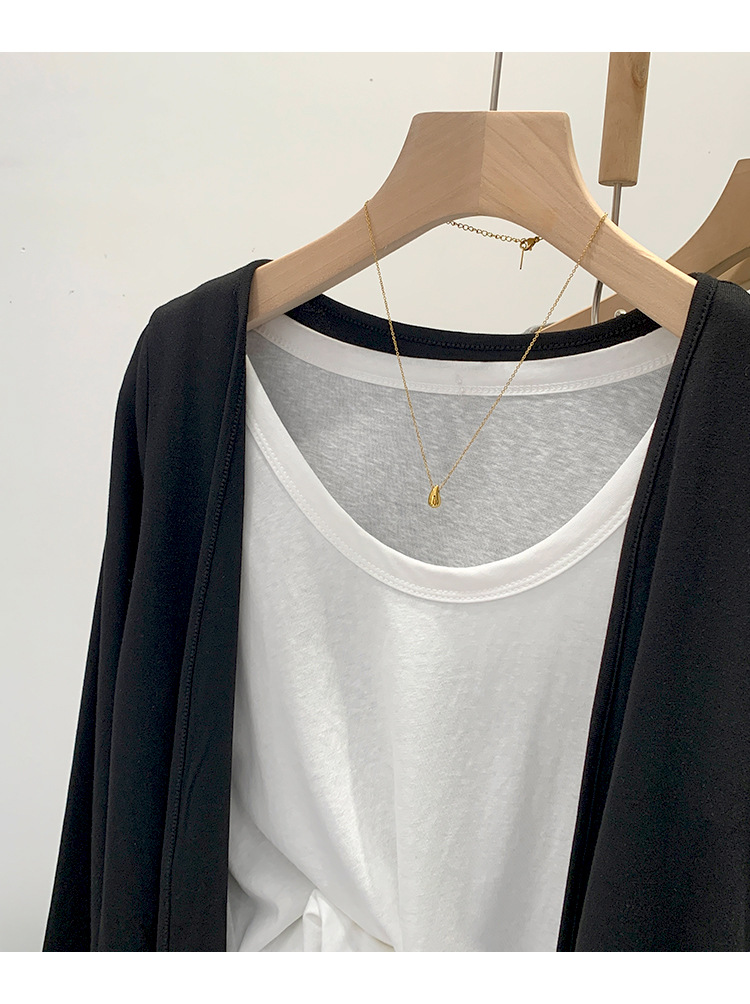 温柔风韩版灰色针织开衫女春秋季宽松休闲防晒打底衫外套长袖上衣详情21