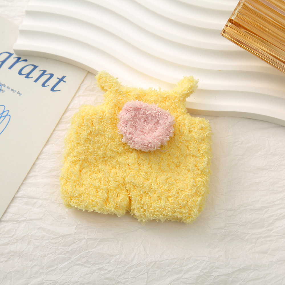 卡通毛茸茸迷你公仔服饰创意手工玩偶小娃衣软糯可爱换装头套配饰详情8