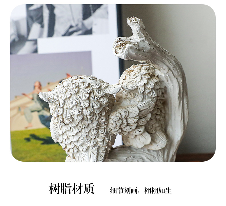Cross-border creative American owl ornaments, home interior resin handicrafts, display model rooms, soft furnishings pic 11