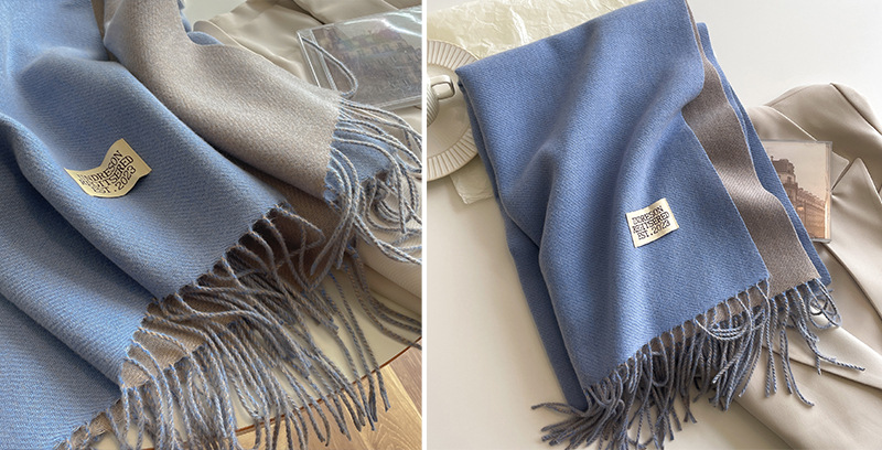 跨境双面仿羊绒围巾女冬季保暖情侣高级感中长款围脖纯色百搭披肩详情58