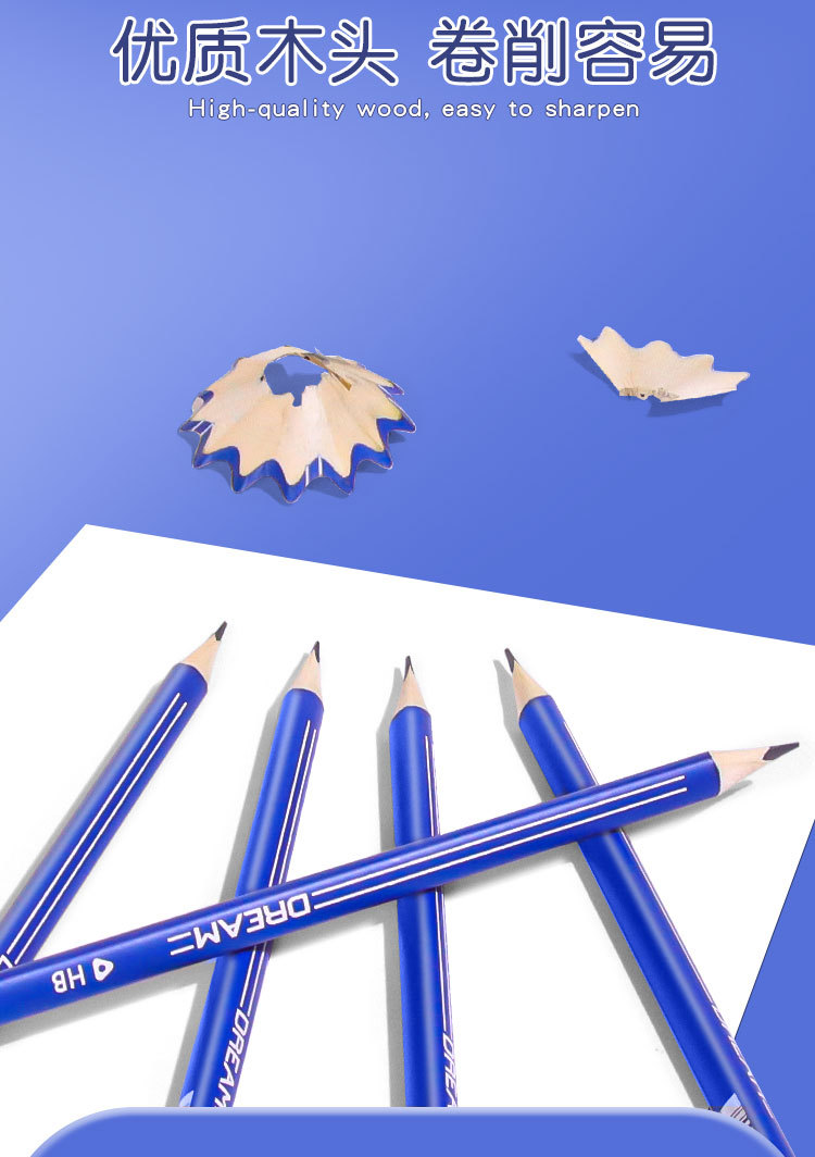yalong Foreign Trade HB Pencils, triangular rods, office pencils, student pencils with eraser tips wholesale pic 4