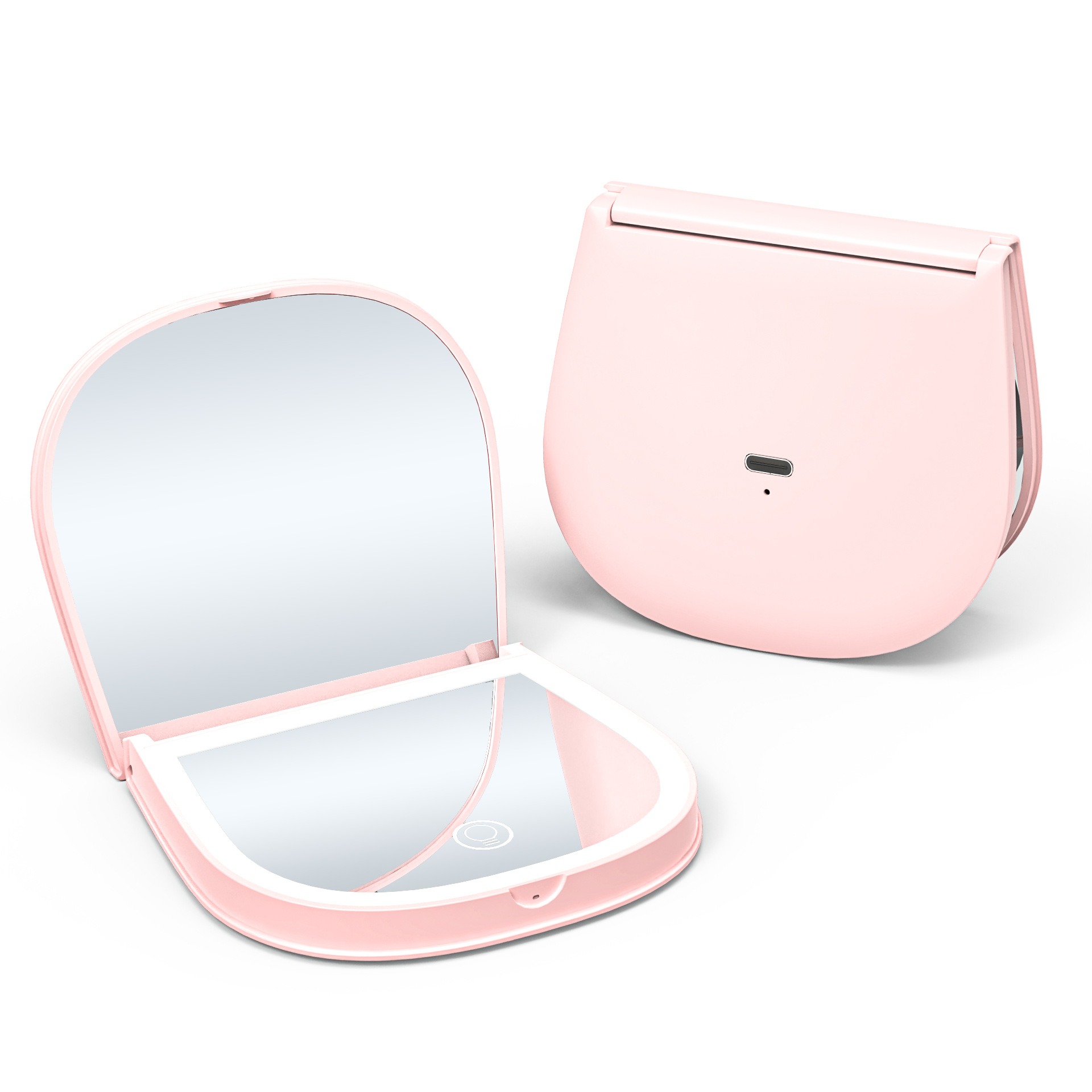 跨境智能镜子化妆镜2X放大款随身小镜子便携礼品led化妆镜子带灯详情11