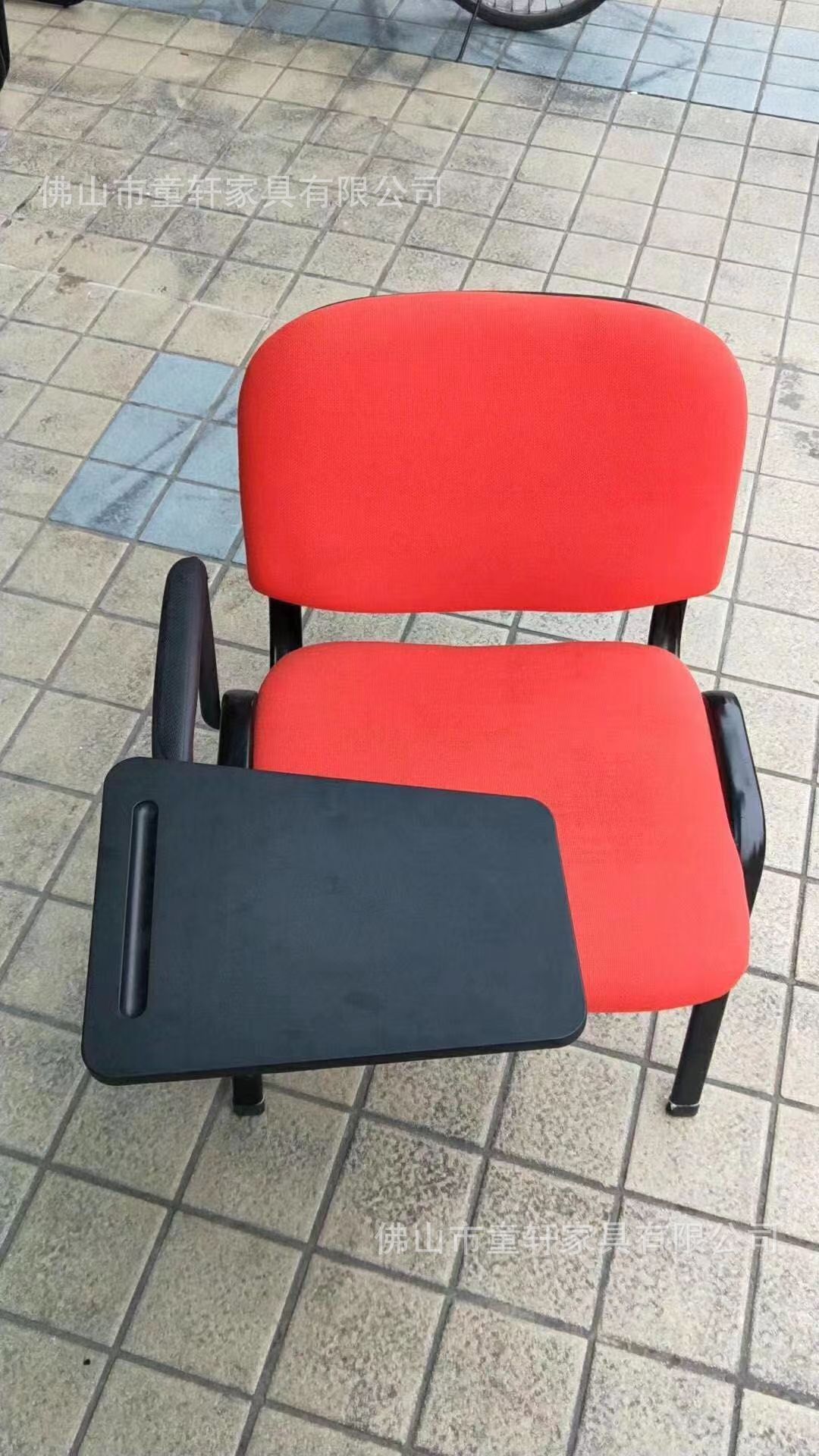 Foshan manufacturer wholesals foreign trade office chairs, fabric four-legged training chairs with writing boards and armless conference seats pic 69