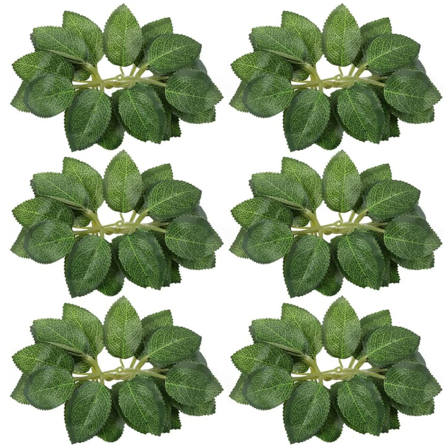 仿真玫瑰叶绢布头饰花环手工配饰假花批发园艺园林装饰叶片丝网花叶片厂家批发详情5