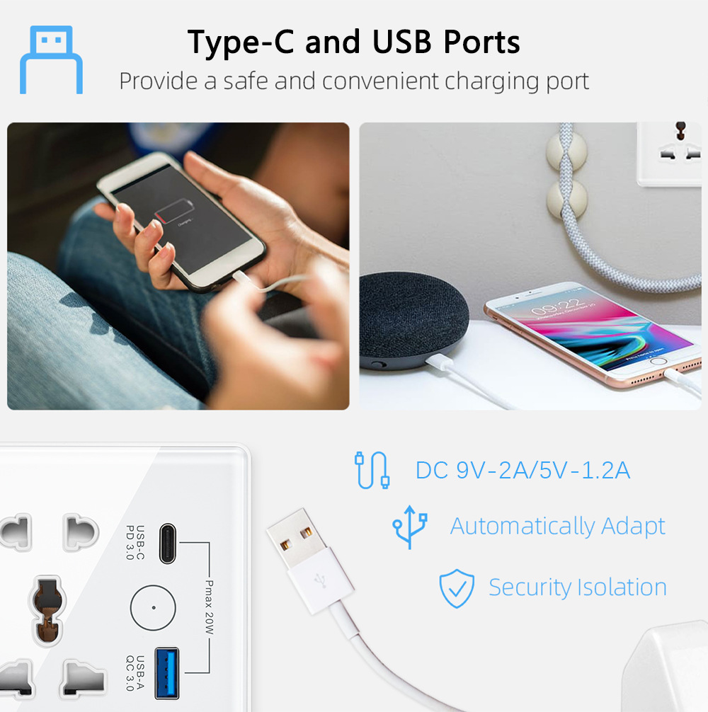 Пятистворчатая пятиконтурная полосатая type-c+usb быстро загружается на дистанционный голос pic 7