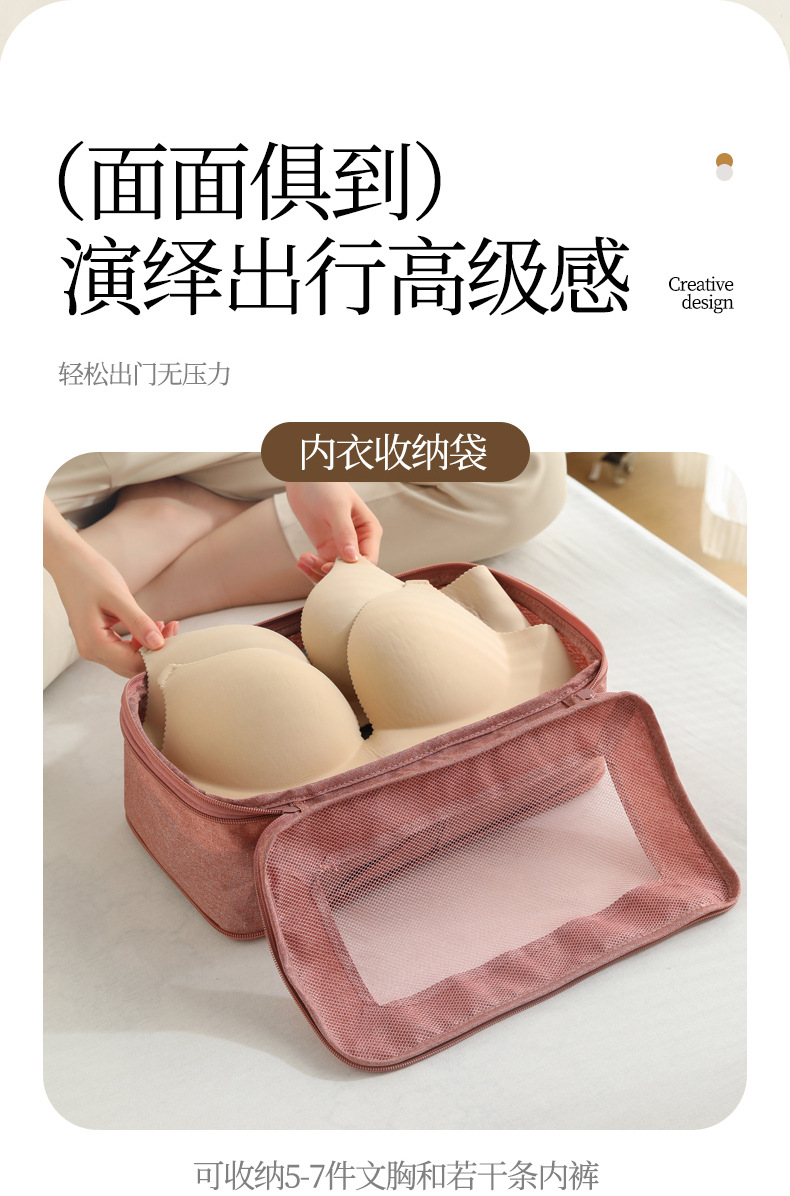 旅行收纳袋压缩衣物行李箱收纳包阳离子六件套出游整理包整理袋详情7