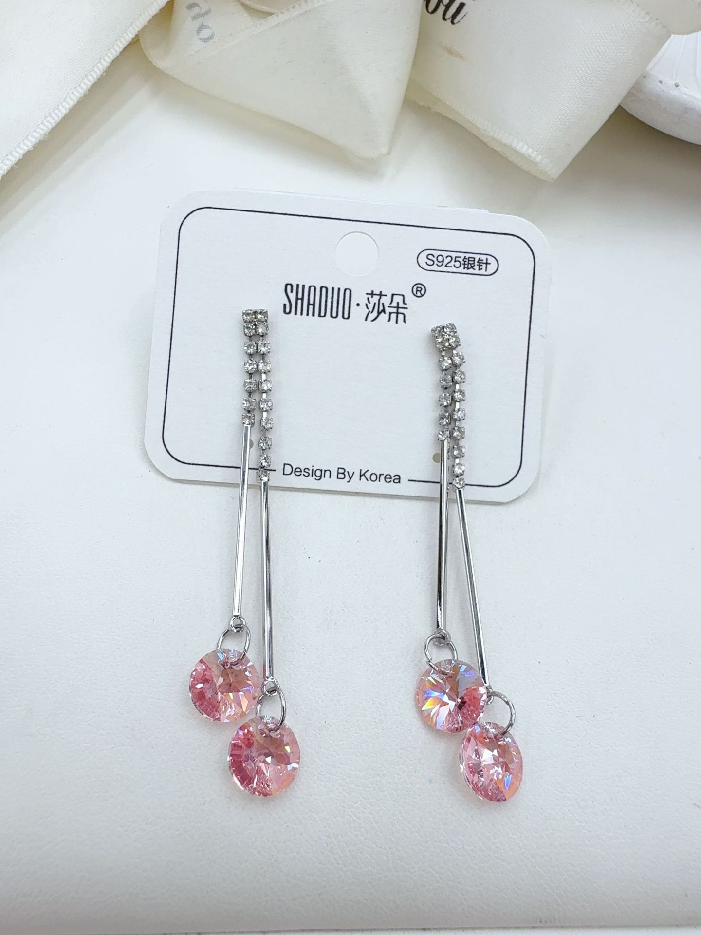 高级感气质流苏防过敏耳环女S925银长款显脸瘦冷淡风仙气森系耳饰详情5