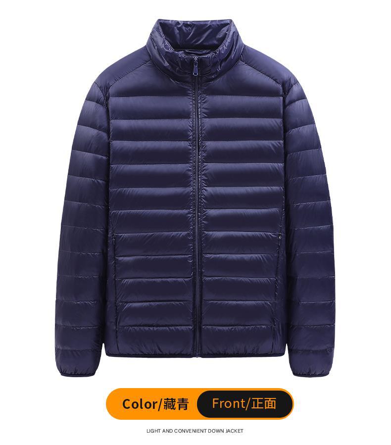 2025新款男装羽绒棉服青年纯色棉服外套现货轻薄大码男装一件代发详情9