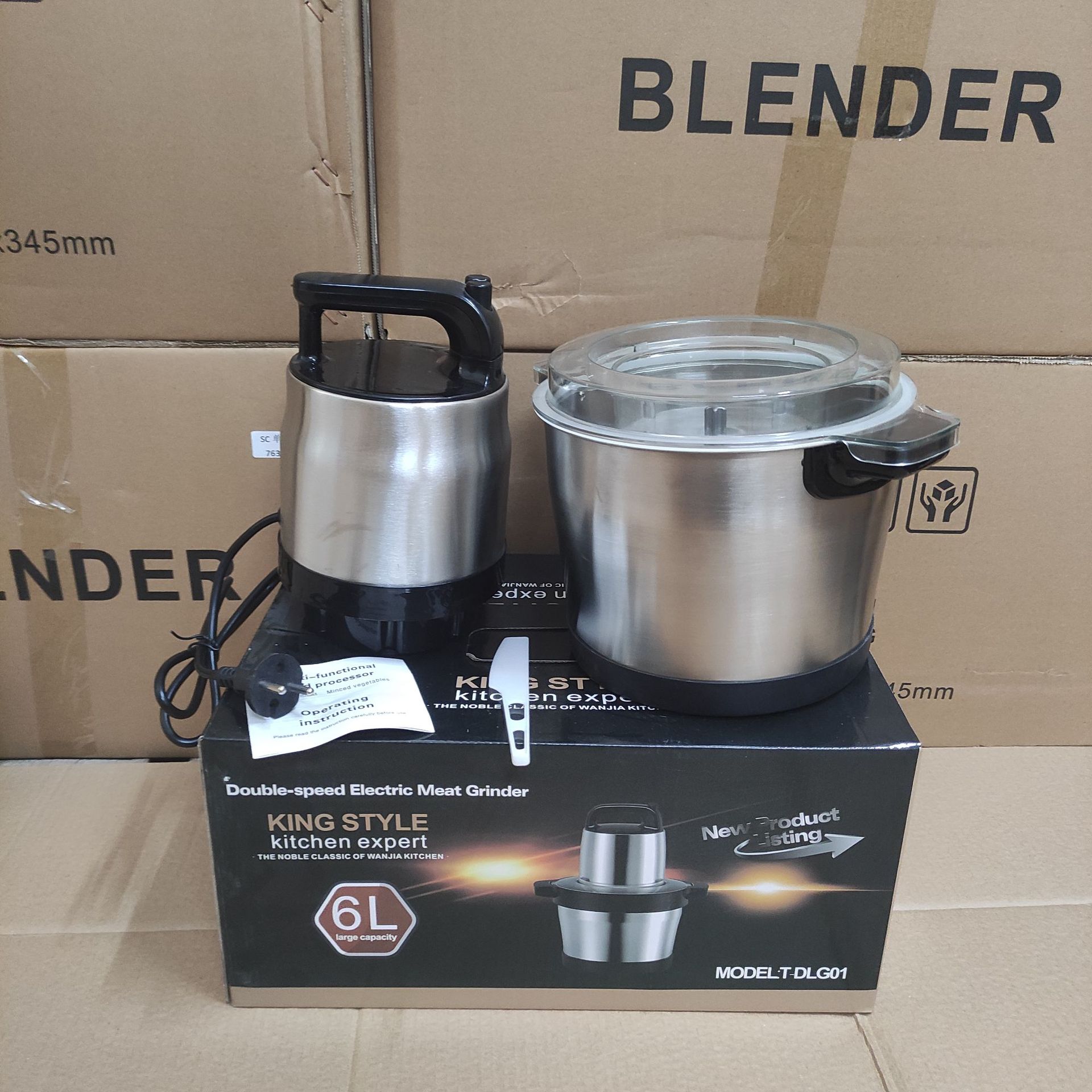 6L stainless steel electric meat grinder, 2L110V English meat grinder, 3L dual-speed, 8L large-capacity foreign trade meat mixer pic 13