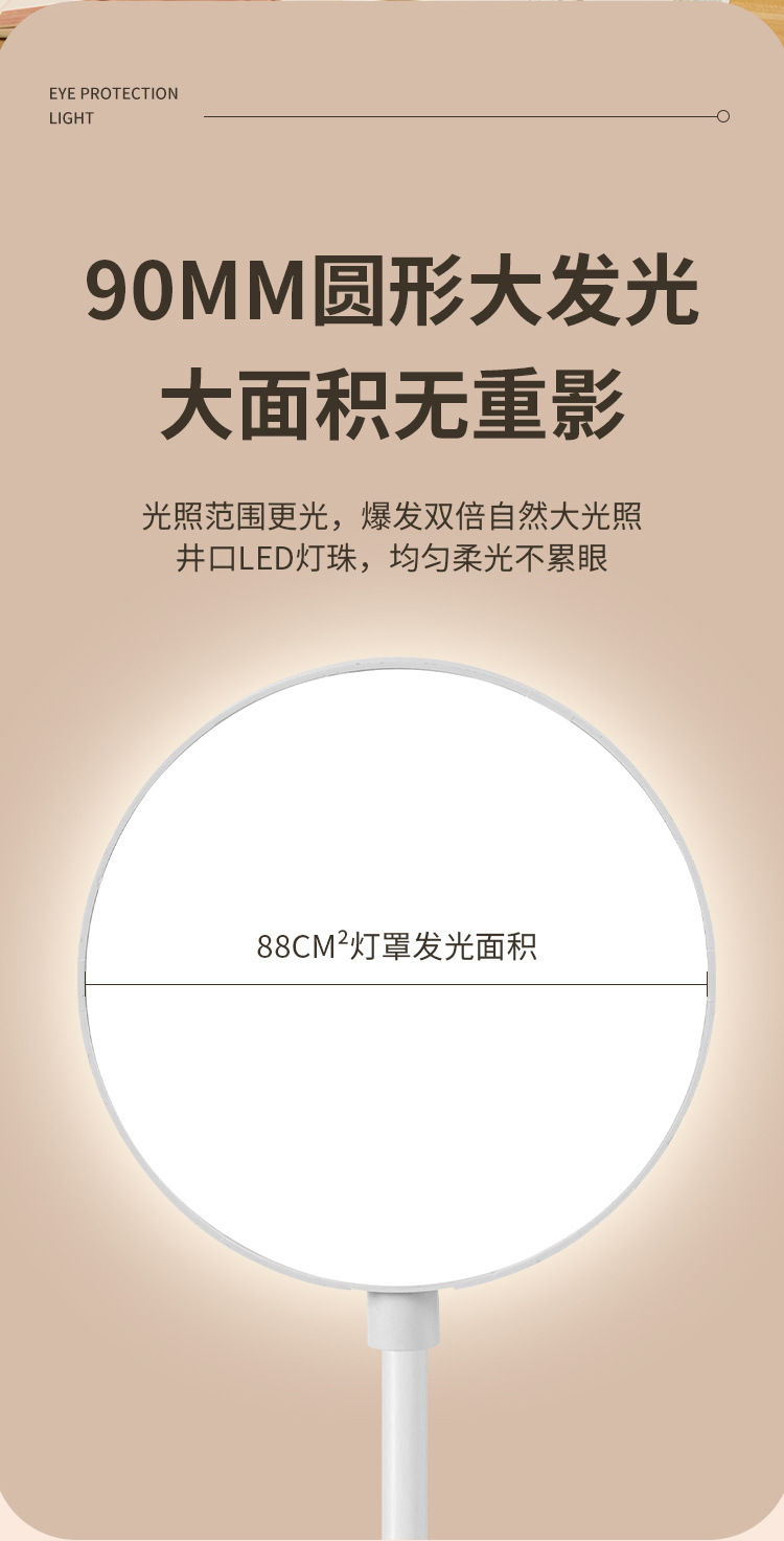 学生学习护眼夹子阅读台灯宿舍led桌面充电床头灯氛围跨境礼品灯详情8