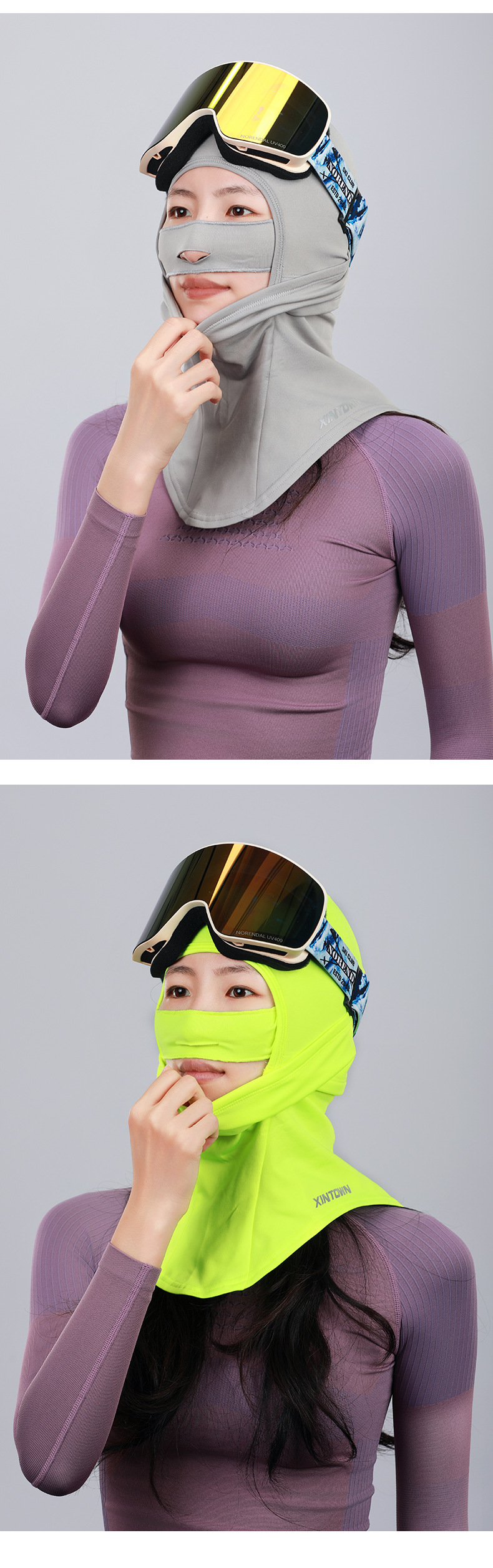 Xingheng Double-layer ski head cover, snowboard cycling mask, outdoor autumn and winter warm head cover, neck protection and cold protection thin fleece fleece pic 10