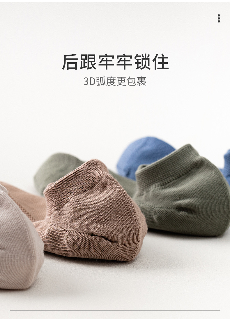 袜子男夏季薄款船袜网眼透气防臭消臭短袜纯色百搭不掉跟商务袜详情15