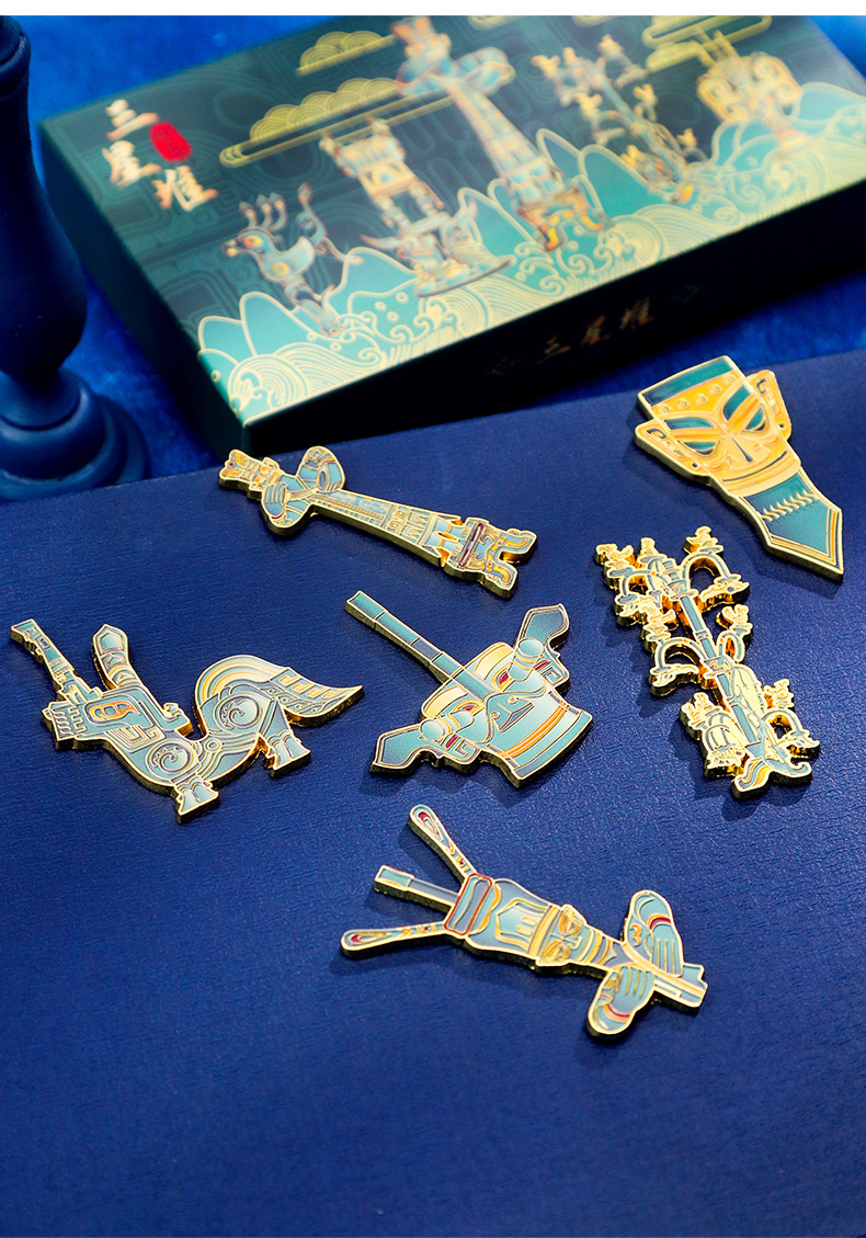 Sanxingdui Cultural and creative decorative items, new refrigerator stickers, souvenirs, magnetic stickers, bronze standing figures, New Year decorative gifts pic 18