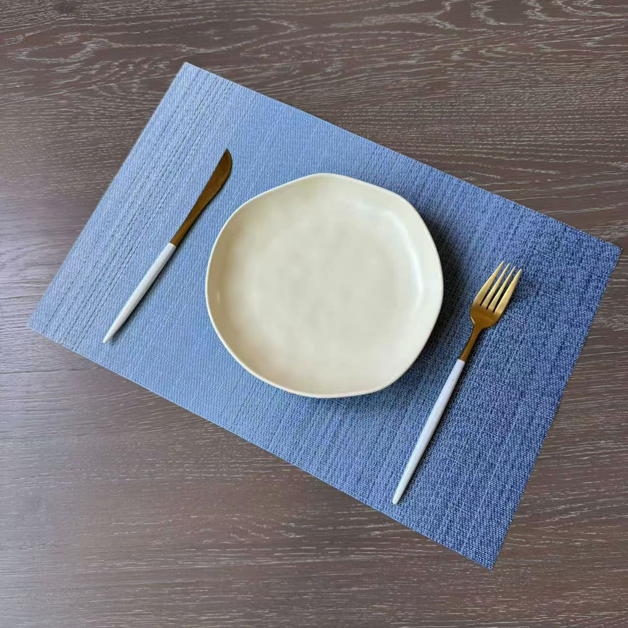 简约渐变背景板家用餐桌餐具垫加厚编织隔热垫pvc餐垫西餐垫杯垫详情12