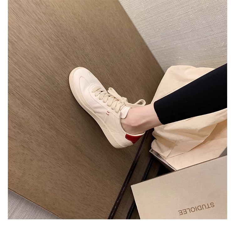 葡萄妈studiolee同款牛皮系带休闲百搭运动板鞋圆头小白鞋女新款详情27