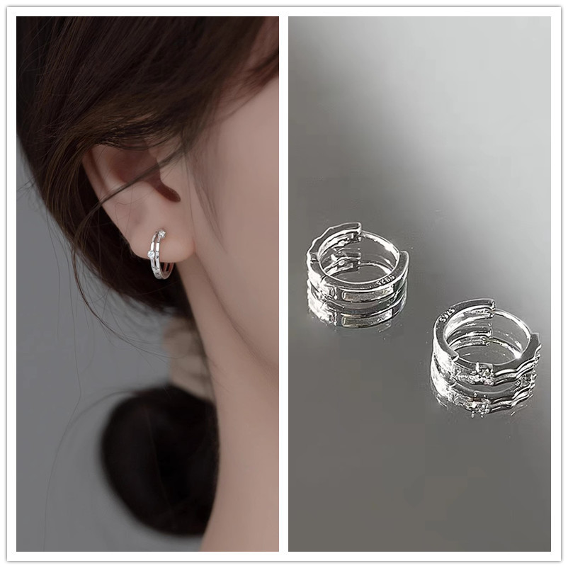 925 Silver Needle Earring Earrings for Women with a high-end feel, plain ring earrings, 2025 new bestseller, niche design, light luxury stud earrings pic 29