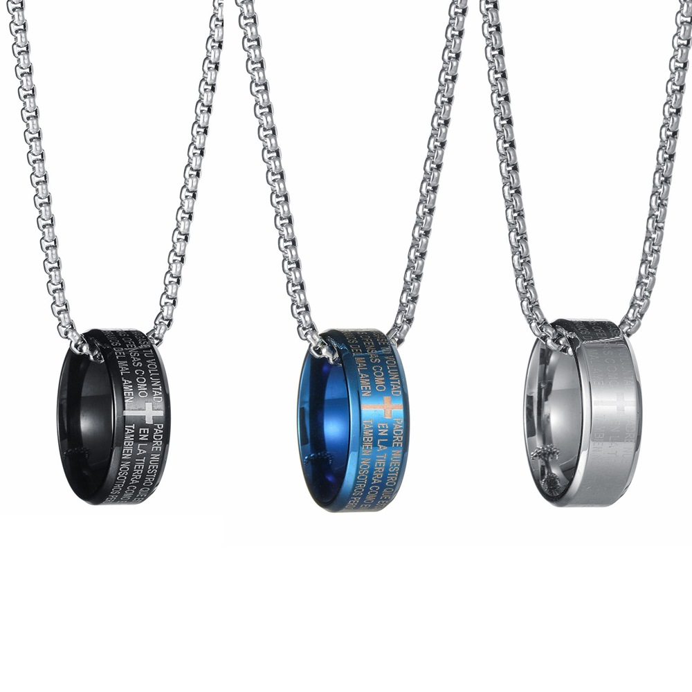 Aliexpress Amazon classic 60cm pearl chain versatile sweater chain, European and American trendy men hip-hop punk style pendant pic 3