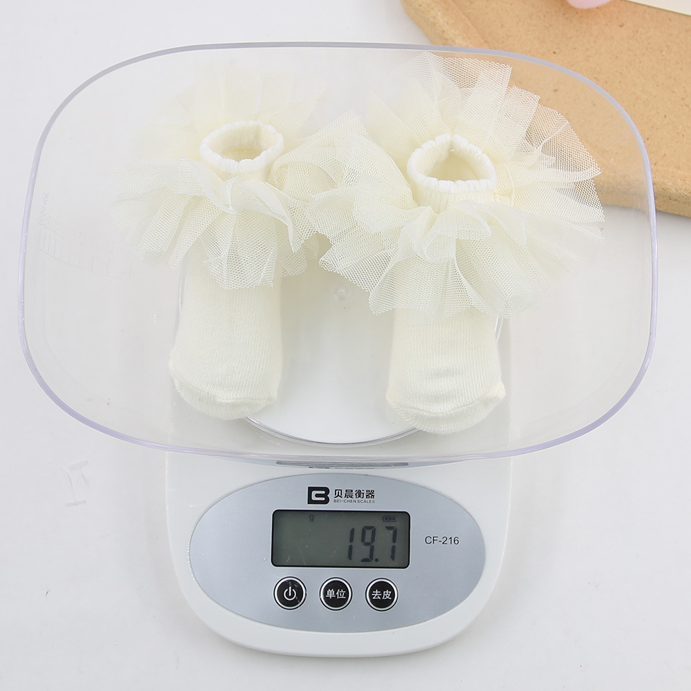 韩版新款婴儿发带网纱袜子套装新生婴儿纯棉袜子发饰宝宝百日礼品详情14