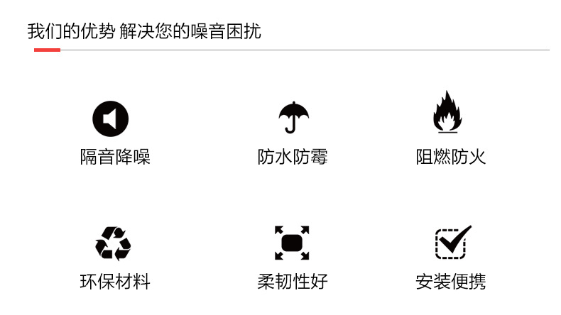 厂家现货批发白色环保阻尼隔音毡家装KTV吊顶隔音材料隔音垫详情4