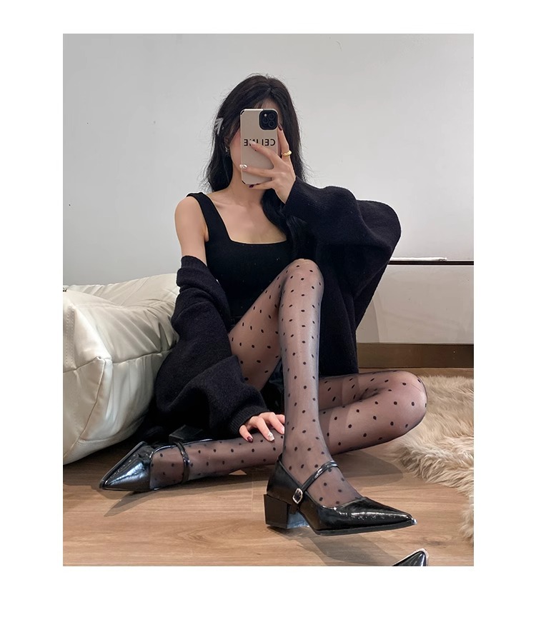 羊皮版~尖头复古玛丽珍鞋软皮一字带浅口粗跟单鞋女高跟通勤女鞋详情24