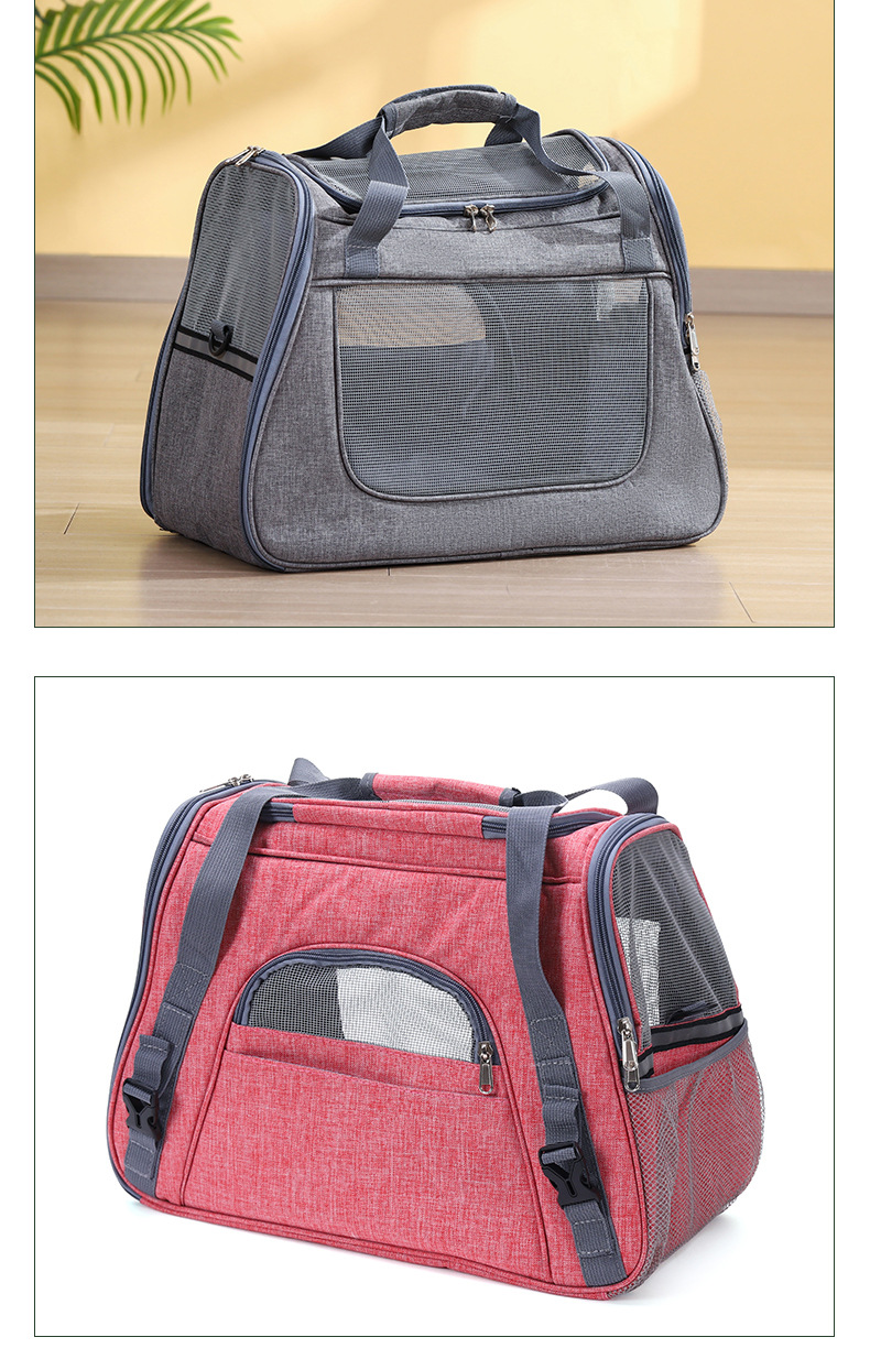 Rongka Pet Cross-border Fashion Transparent Cat Bag, portable pet shoulder bag for going out, breathable pet single-shoulder bag, cat and dog hand-held pet bag pic 13