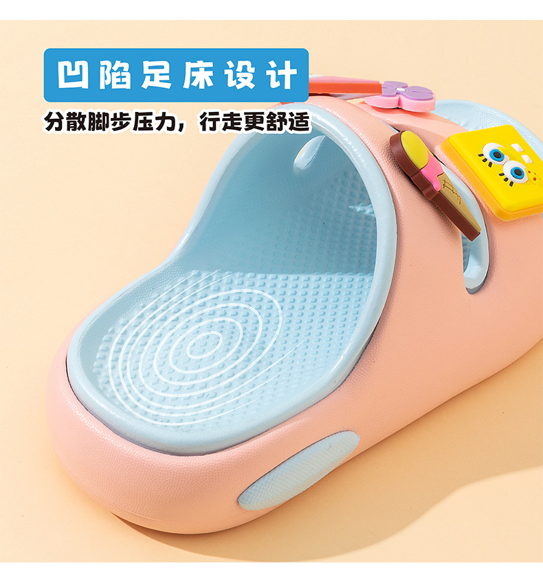 海绵宝宝童鞋儿童拖鞋男童女童浴室鞋子居家2025夏季新款卡通凉拖详情7