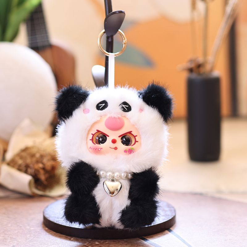 可爱萌变身搪胶娃三岁小挂件毛绒玩具公仔卡通包包挂饰钥匙扣娃娃详情3