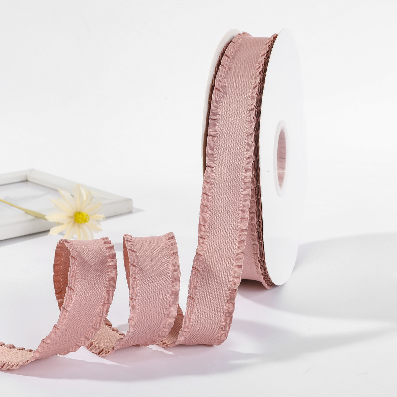 韩版定制款涤纶荷叶边缎面丝带皱边DIY裙边褶皱织带详情17