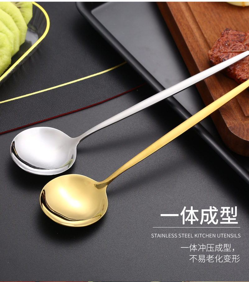 Stainless steel spoons, spoons, promotional gifts, home dining spoons, mixing spoons, creative gift box, tableware six-piece set pic 11