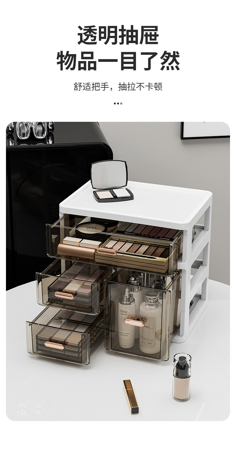 Storage box, desktop storage, drawer-type stationery, multi-layer storage rack, transparent large-capacity cosmetics, dressing table, and miscellaneous items pic 6