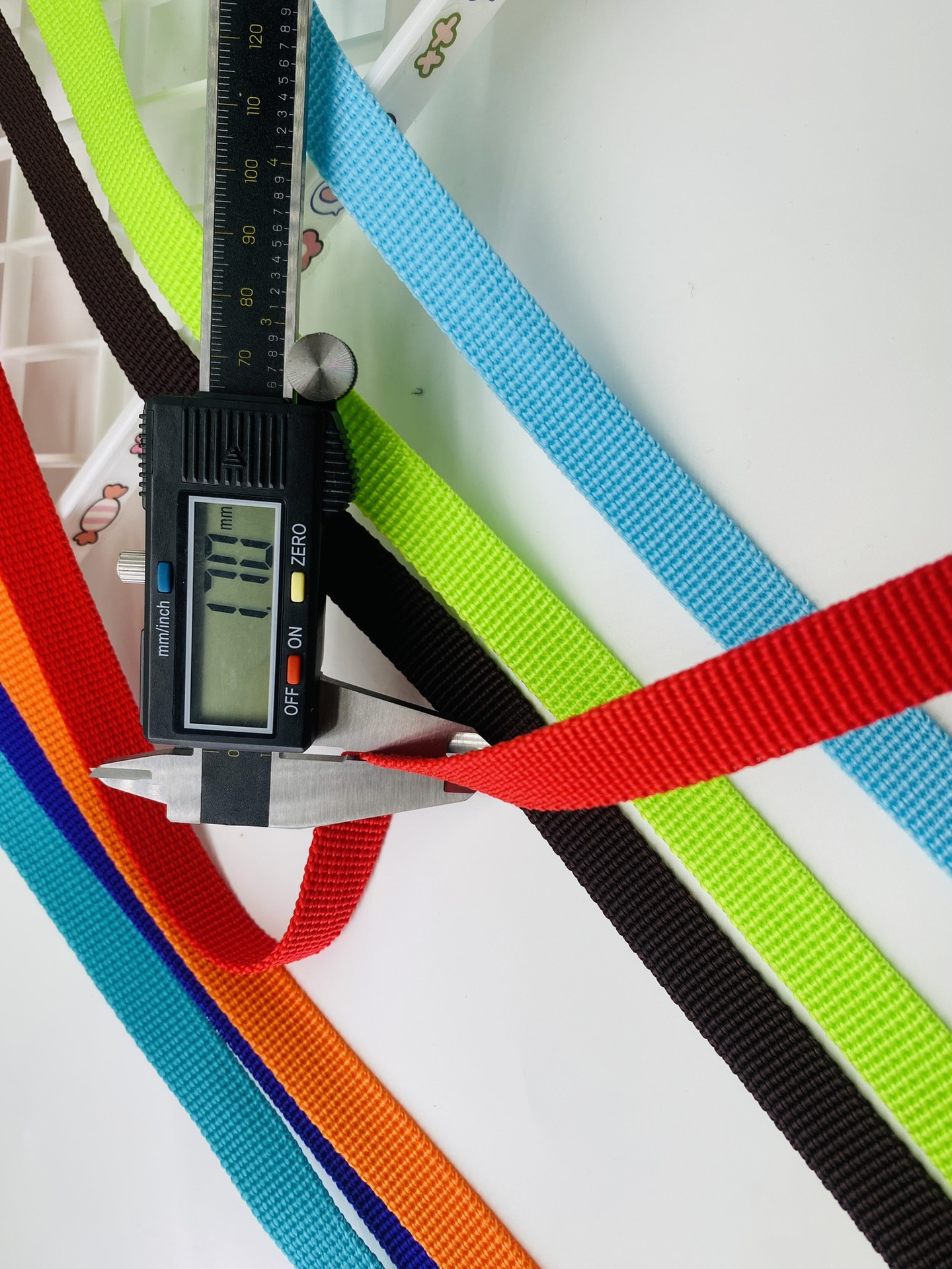 丙纶PP织带美国纹宠物牵引箱包服装辅料厂家批发坑纹黑色彩色环保详情8