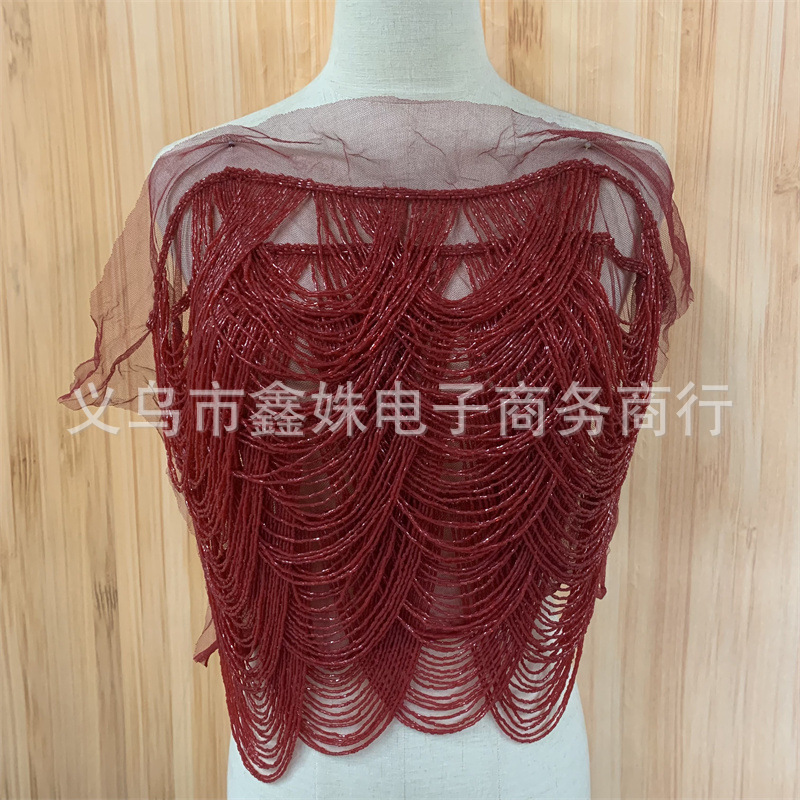 New tassel clothing, wedding dresses and evening gowns, handcrafted tassel applique garments pic 3