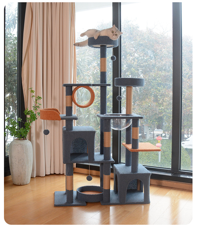 Customized manufacturer and wholesaler of cat climbing frames for large cats, cat beds, cat trees, integrated cat climbing columns, multi-layer cat jumping platforms and cat frames pic 11