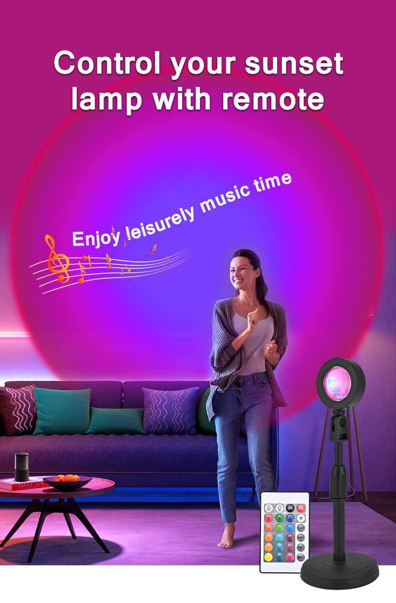 夕阳灯氛围灯可伸缩支架创意落日灯app遥控智能调光卧室小夜灯详情12