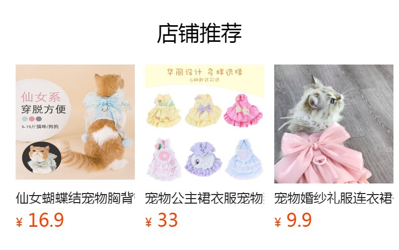 宠物公主裙现货爆款宠物衣服猫咪衣服源头工厂直销春夏轻薄纱裙详情1