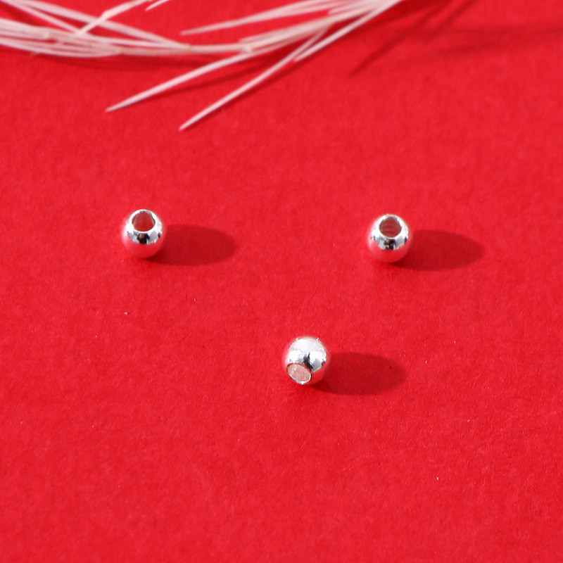 铜镀金珠diy手工配件光面沙金小珠子串珠手链项链饰品批发详情8