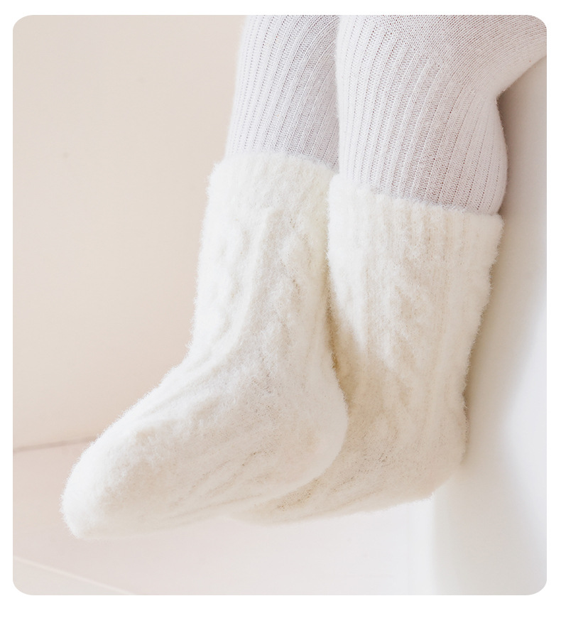 2025宝宝中筒袜冬季加绒加厚婴儿新生儿袜子保暖澳绒儿童袜不勒腿详情14