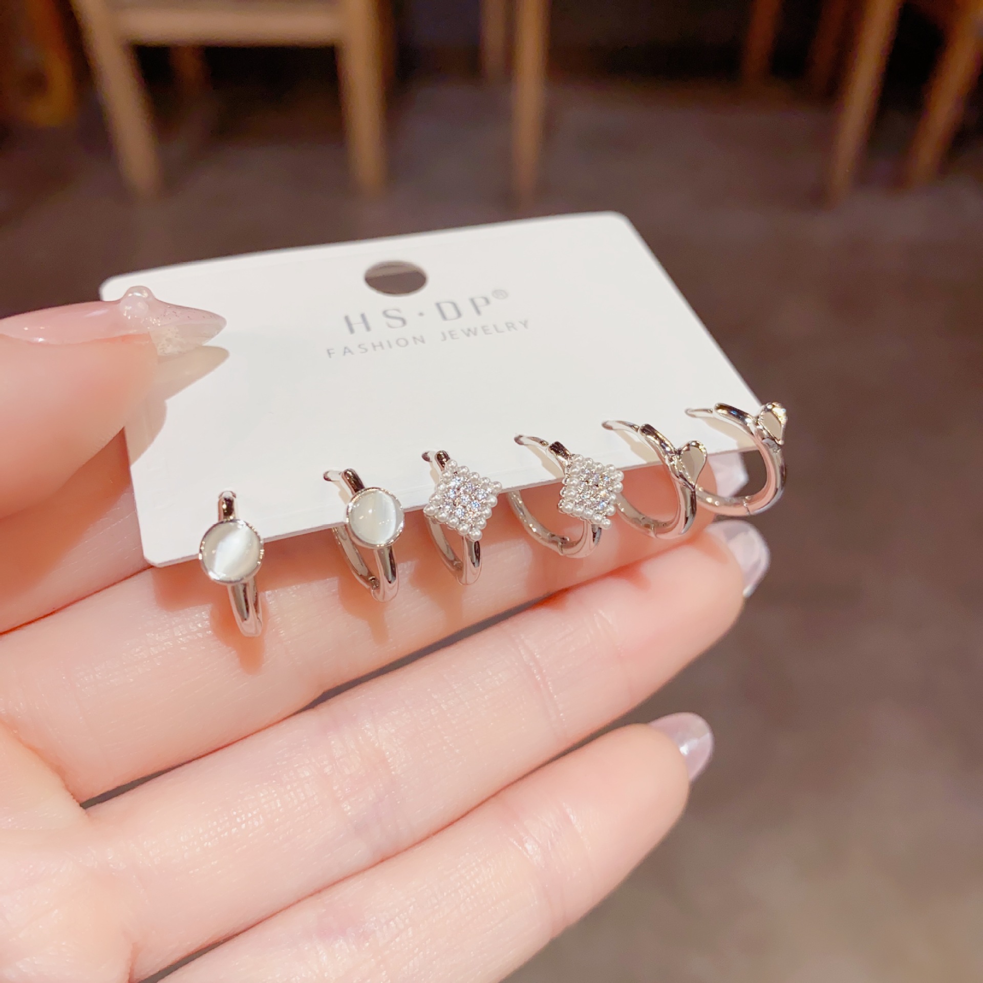 韩式ins森系时尚圈圈耳扣组合套装耳环百搭气质个性潮流网红耳饰详情9