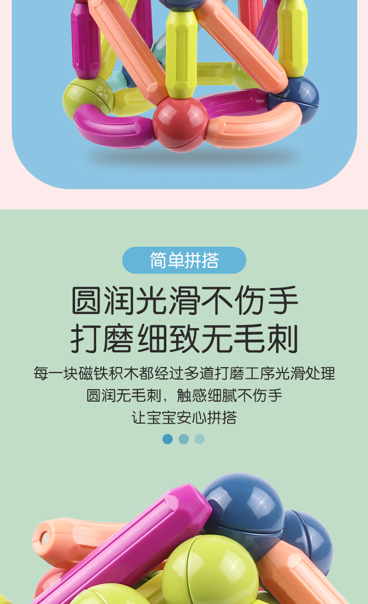 跨境爆款儿童磁力棒早教创意磁性教具立体几何拼搭积木厂家直销详情5