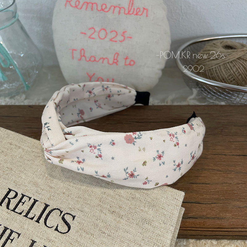 New Korean-style checkered floral sweet hairband, handcrafted fabric, versatile for girls, high headband, hairpin, hair accessory for girls pic 11