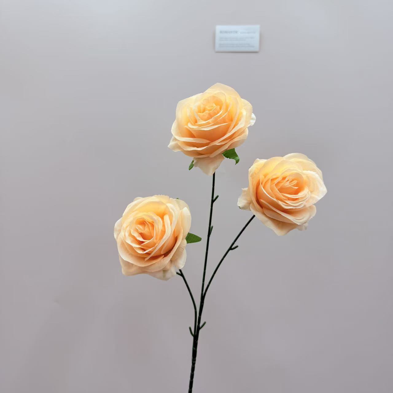 仿真花3头玫瑰花钻石玫婚庆用花仿真玫瑰花假花婚庆地排花艺装饰详情27